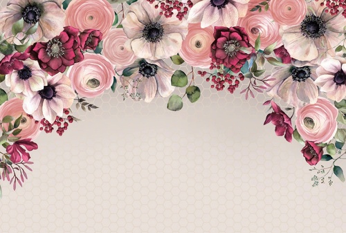 цветы, на белом фоне