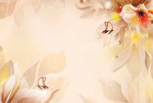 цветы, персиковая, бежевая