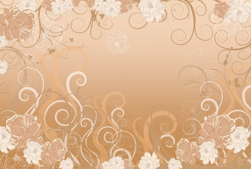 цветы, на бежевом фоне, узоры
