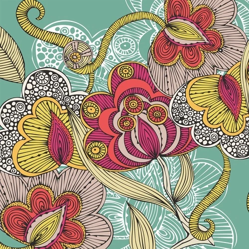 цветы, графика, яркие, красная