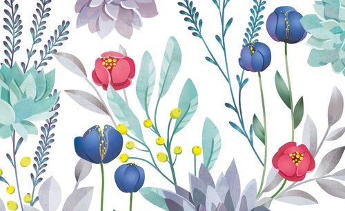 цветы, листья, яркие