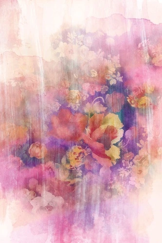 цветы, абстракция, розовая, сиреневая