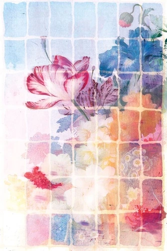 цветы, абстракция, витраж