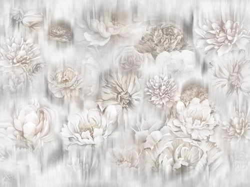 цветы, пионы, серая, лофт, в стиле прованс, шебби-шик