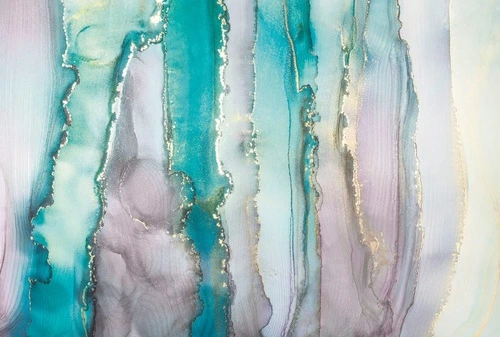 флюиды, сиренево-бирюзовая, с золотом