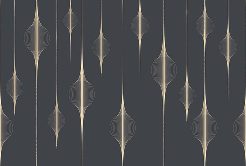 графика, золотые линии, темные, на черном фоне