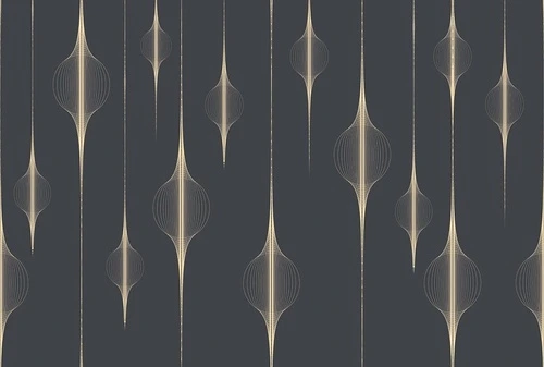 графика, золотые линии, темные, на черном фоне