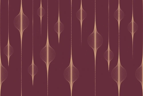 графика, золотые линии, вишневая, бордовая, вертикальные