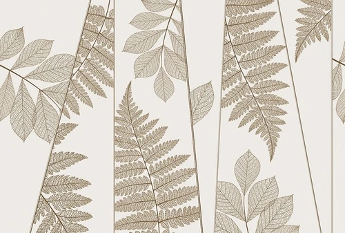 графика, листья, бежевые, коричневая графика, светлые