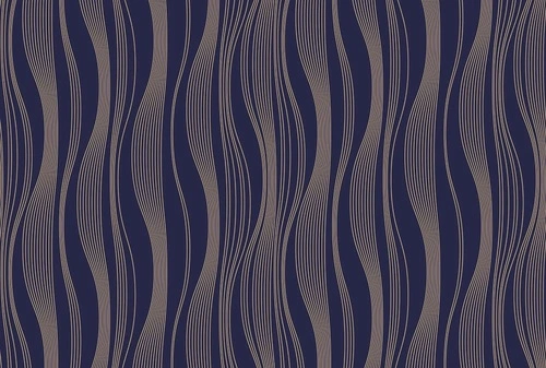 графика, золотые линии, вертикальные, волнистые, волны, темные, синий, на синем фоне