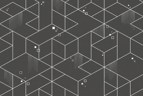 графика, геометрия, золотые линии, темные, на черном фоне, квадраты