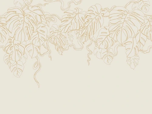 графика, листья, тропические, бежевые, линии