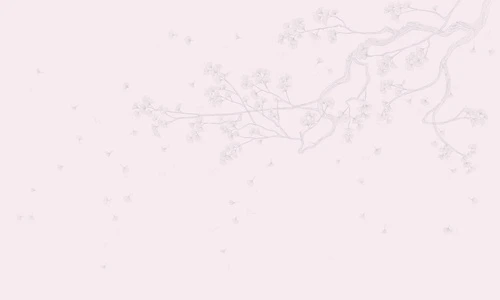 графика, ветка, светло сиреневая, сиренево-розовая