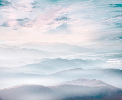 пейзаж, горы, небо, серо-голубая, релакс, в бассейн