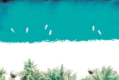 пейзаж, релакс, берег моря, пальмы, в бассейн, бирюзовая