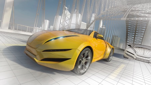 в детскую комнату, машина, желтая, светло серая