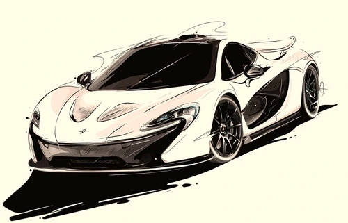 в детскую комнату, машина, бледно желтая, графика