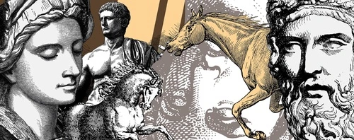 графика, лица, античная