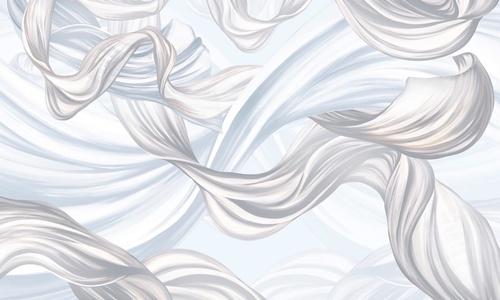 графика, вуаль, бежево-голубая