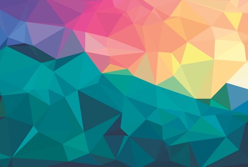 геометрия, яркие, зеленая, желтая, красная