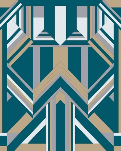 геометрия, бежево- зеленая