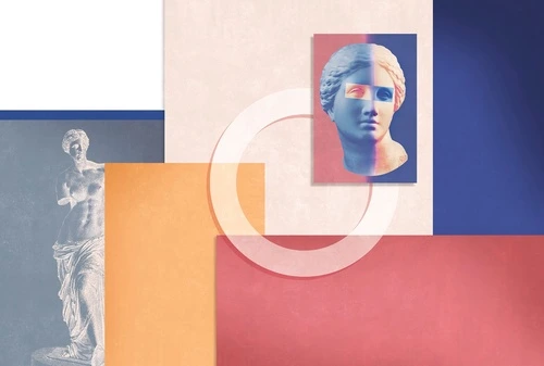 геометрия, красно-синяя