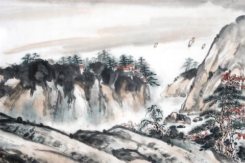 в гостиницу, восточные, черно-белые, японские, китайские, горы