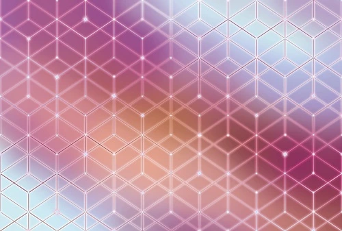 геометрия, фуксия, белые, оранжевая