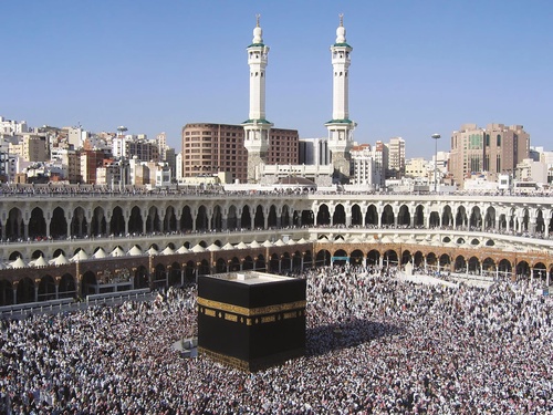 пейзаж, город, восточные, голубая