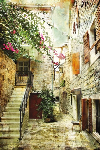 улочки, лестница, узкая