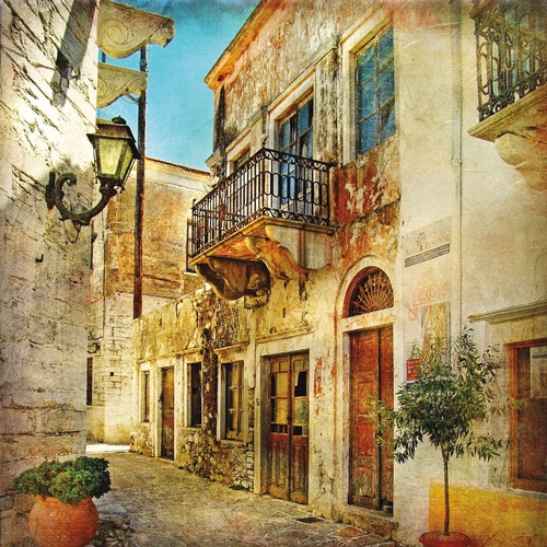 улочки, европейские, фонарь