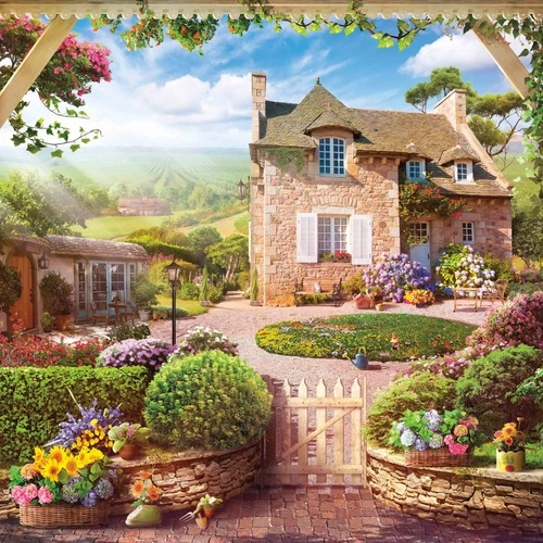 улочки, дворик, калитка, клумба