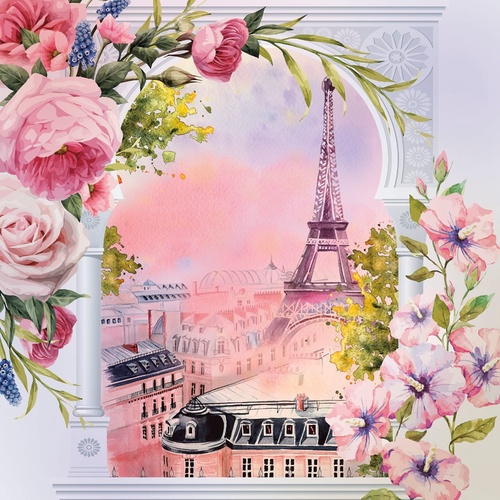 улочки, европейские, эйфелева башня