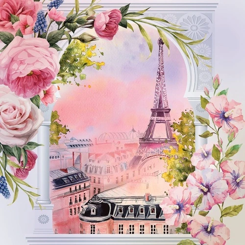 улочки, европейские, эйфелева башня