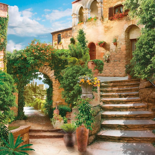 улочки, европейские, лестница, арки