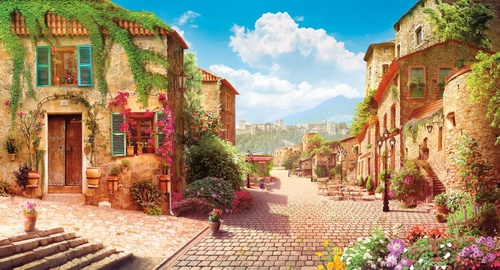 улочки, европейские, озеро комо, италия