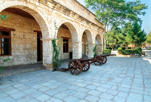 улочки, европейские, аркада, голубая