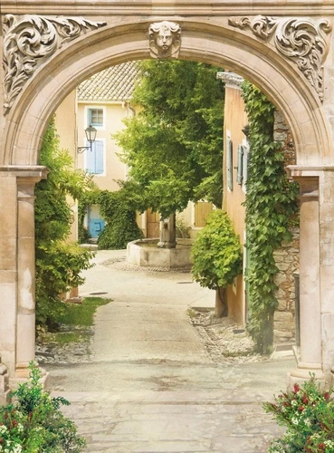 улочки, арка, европейские, с зеленью, зеленая