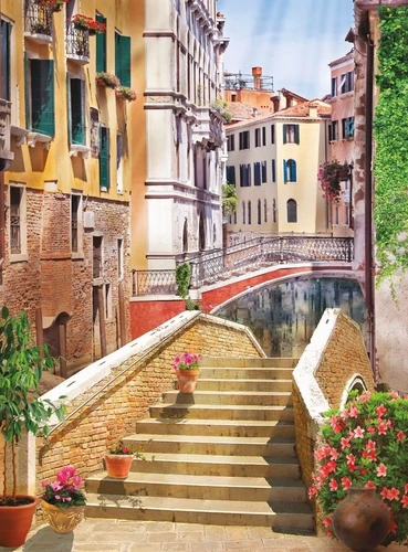 улочки, европейские, мост, венеция, лесенка