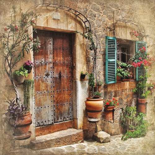 улочки, европейские, бежевые