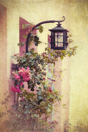 улочки, европейские, фонарь, с цветами
