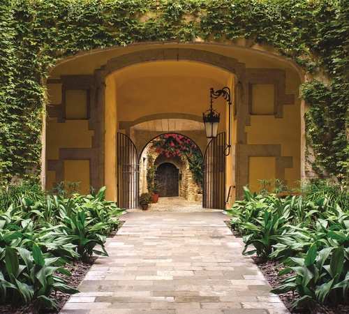 улочки, европейские, в зелени, ворота