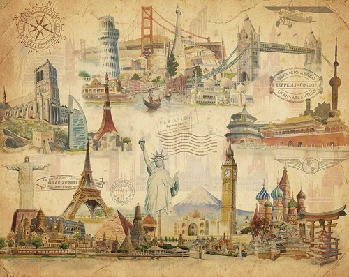 улочки, города, чудеса света, бежевые