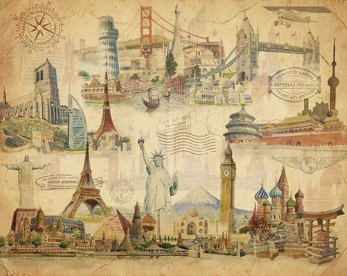 улочки, города, чудеса света, бежевые