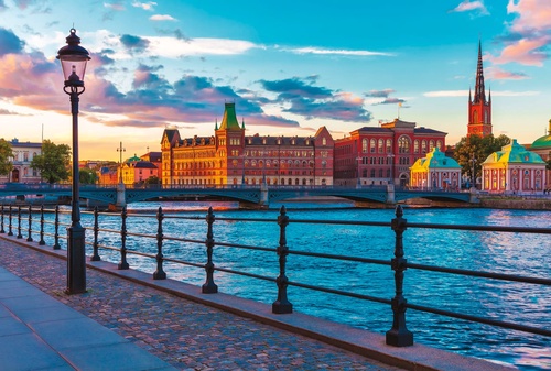 улочки, города, европейские, набережная, яркие, ночные