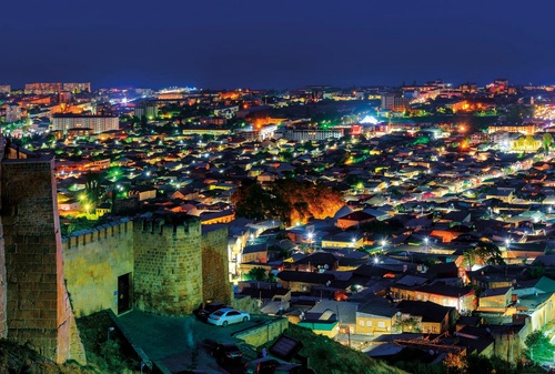 улочки, города, ночные, яркие, разноцветные