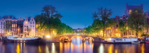 улочки, города, ночной город, красивые