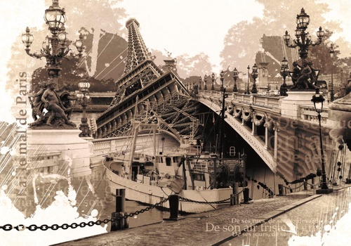 улочки, города, графика, париж