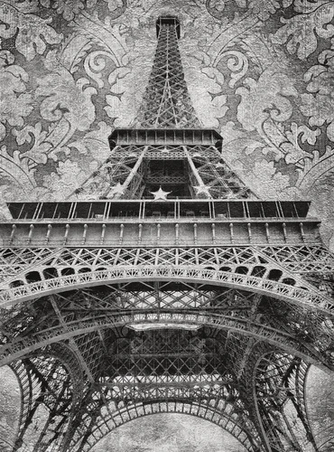 улочки, города, эйфелева башня, черно-белые