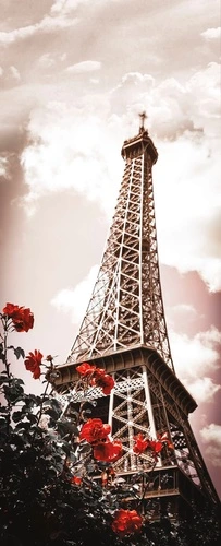 улочки, города, эйфелева башня, с цветами